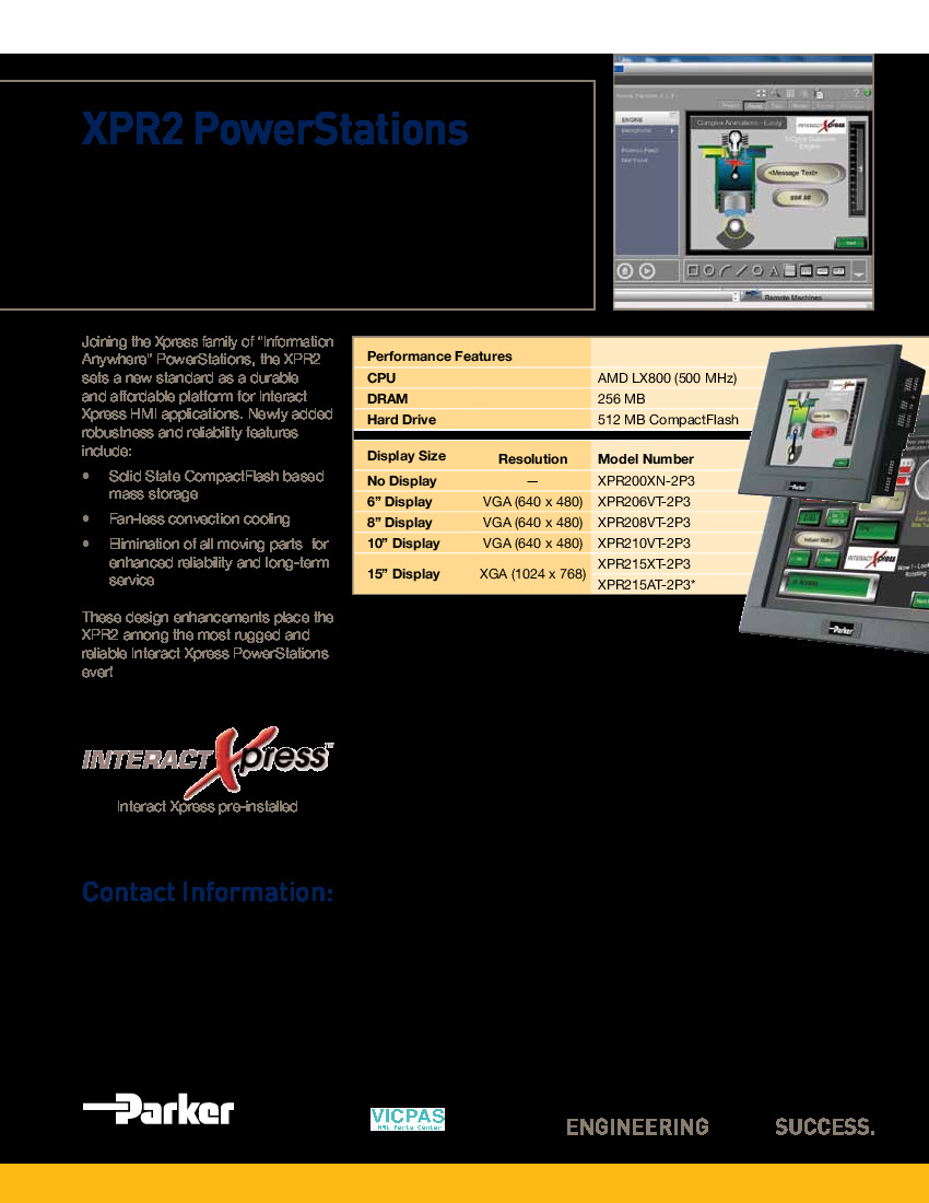 First Page Image of XPR206VT-2P5 Part Breakdown.pdf